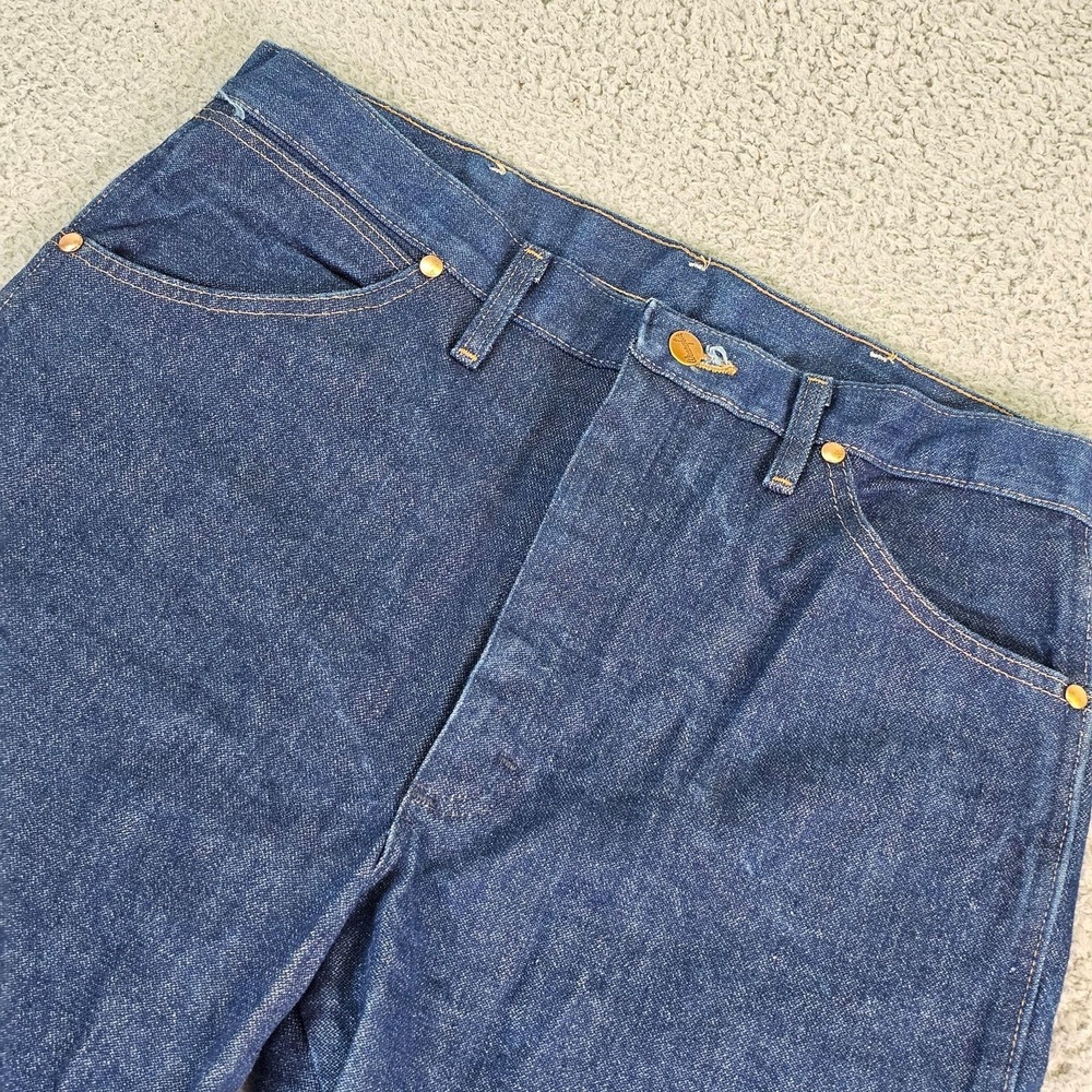 Wrangler Cowboy Cut Jeans Mens 34x36 Blue Straight Leg Denim 13MWZ Mexico
